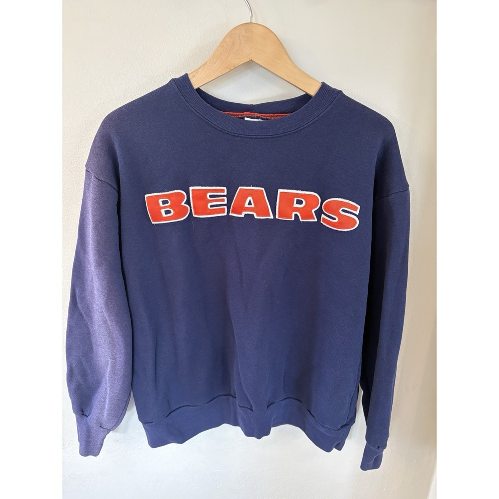 Vintage Chicago Bears Sweatshirt Mens XL Majestic Made USA Navy Crewneck
